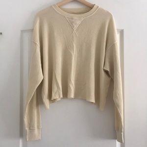 Brandy Melville Yellow Thermal Top